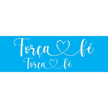 Stencil OPA 10x30 3133 Palavras Lettering Força e Fé - Palácio da Arte