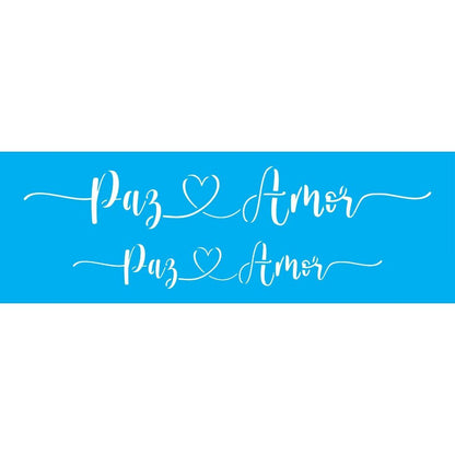 Stencil OPA 10x30 3135 Palavras Lettering Paz e Amor - Palácio da Arte