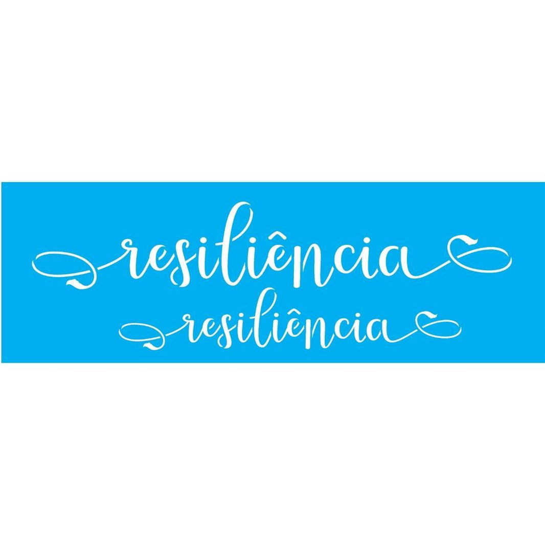 Stencil OPA 10x30 3136 Palavras Lettering Resiliência - Palácio da Arte