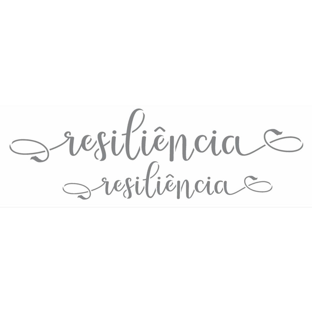 Stencil OPA 10x30 3136 Palavras Lettering Resiliência - Palácio da Arte