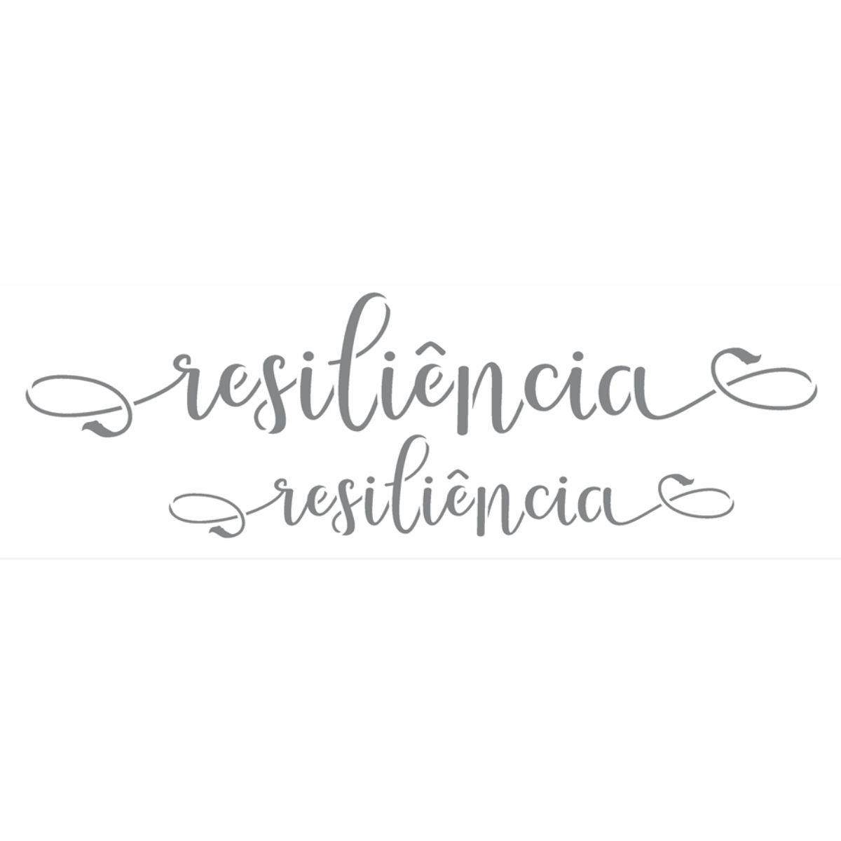 Stencil OPA 10x30 3136 Palavras Lettering Resiliência - Palácio da Arte