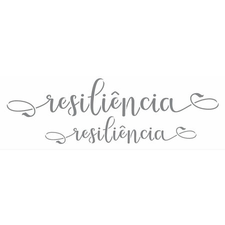 Stencil OPA 10x30 3136 Palavras Lettering Resiliência - Palácio da Arte