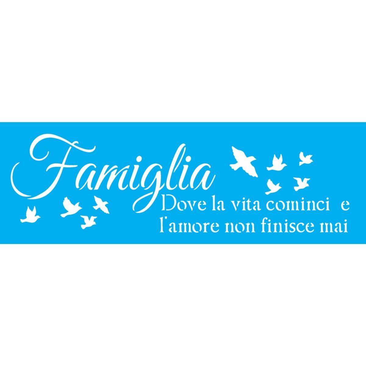Stencil OPA 10x30 3194 Frase Famiglia - Palácio da Arte