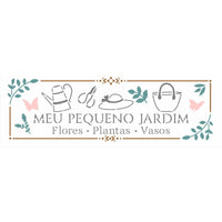 Stencil OPA 10x30 3374 Frase Meu Pequeno Jardim - Palácio da Arte