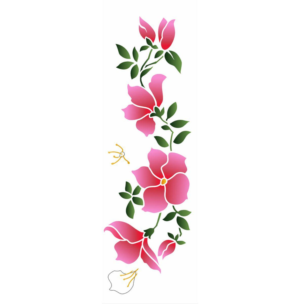 Stencil OPA 10x30 3458 Flores Azáleias - Palácio da Arte