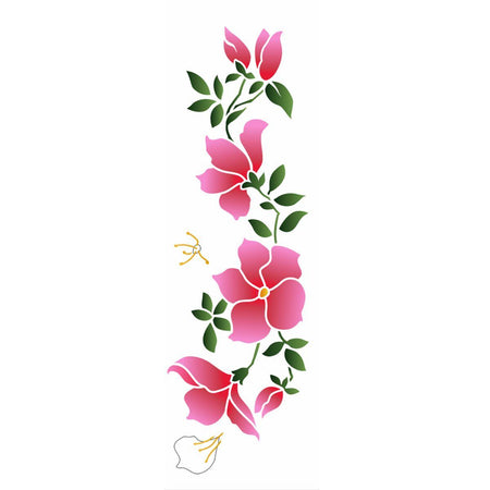 Stencil OPA 10x30 3458 Flores Azáleias - Palácio da Arte