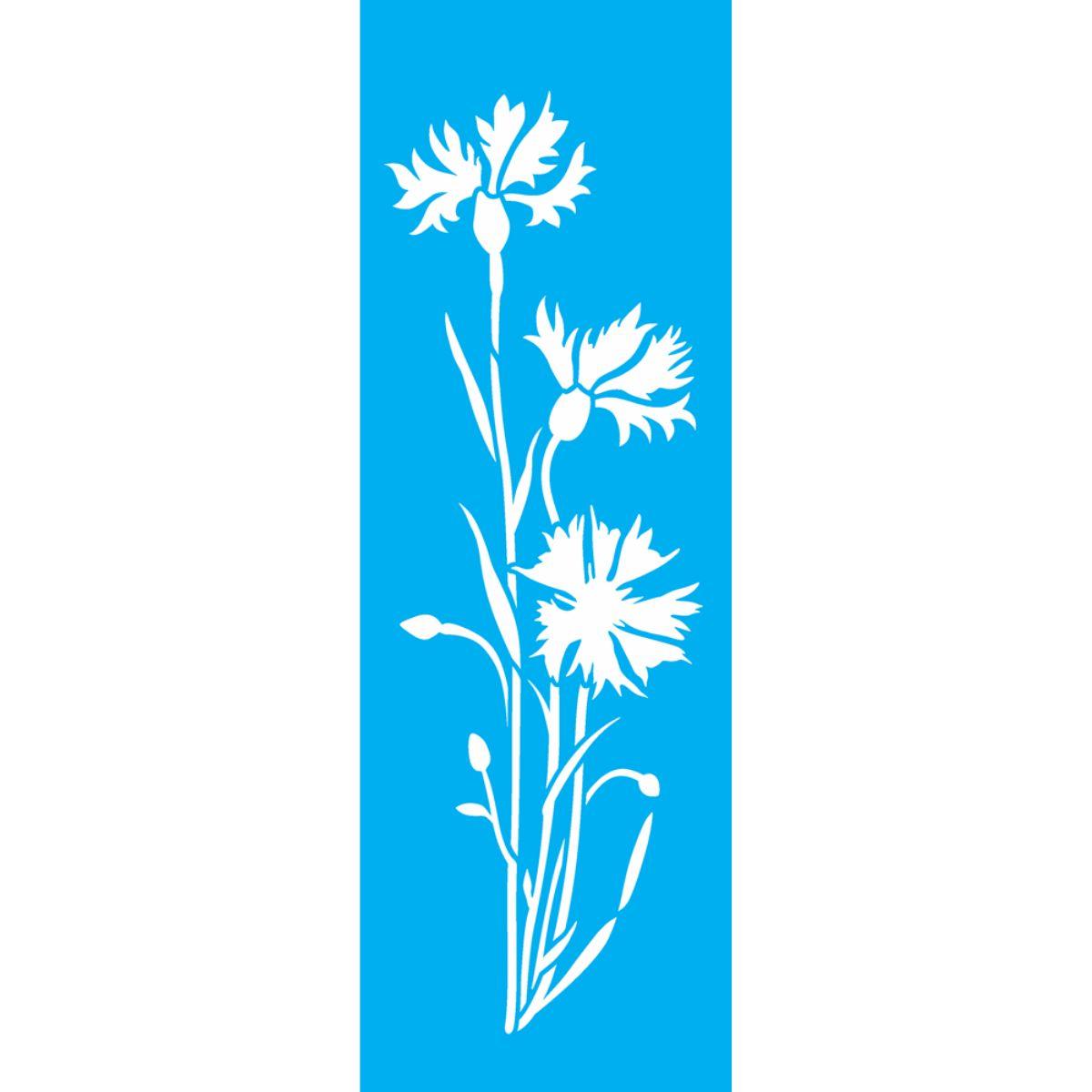 Stencil OPA 10x30 3459 Flores Centaurea Cyanus - Palácio da Arte