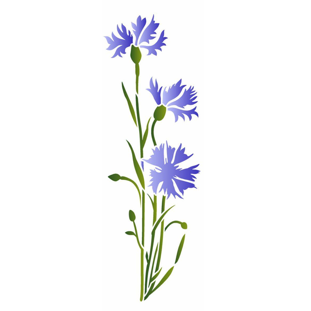 Stencil OPA 10x30 3459 Flores Centaurea Cyanus - Palácio da Arte
