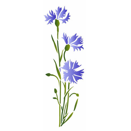 Stencil OPA 10x30 3459 Flores Centaurea Cyanus - Palácio da Arte