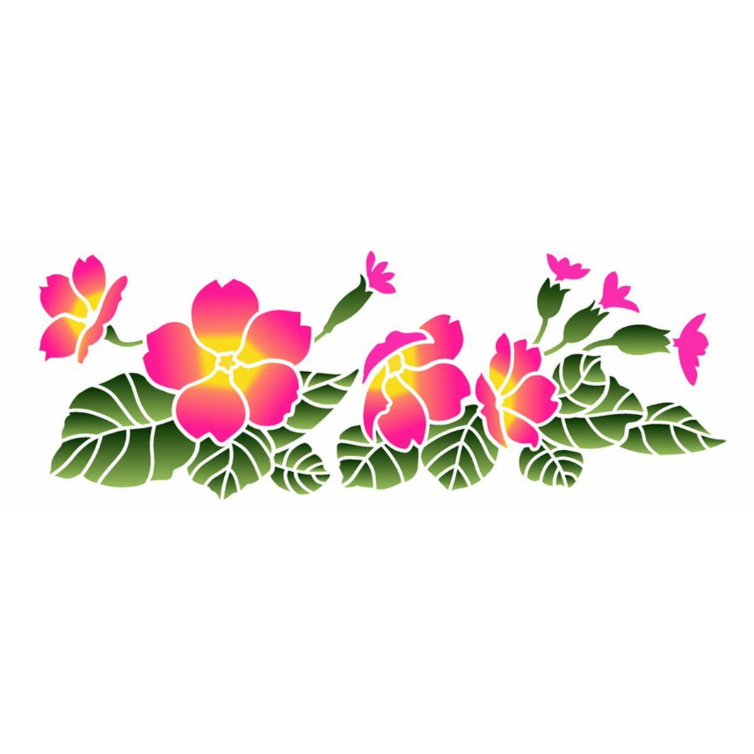 Stencil OPA 10x30 3462 Flores Prímulas - Palácio da Arte