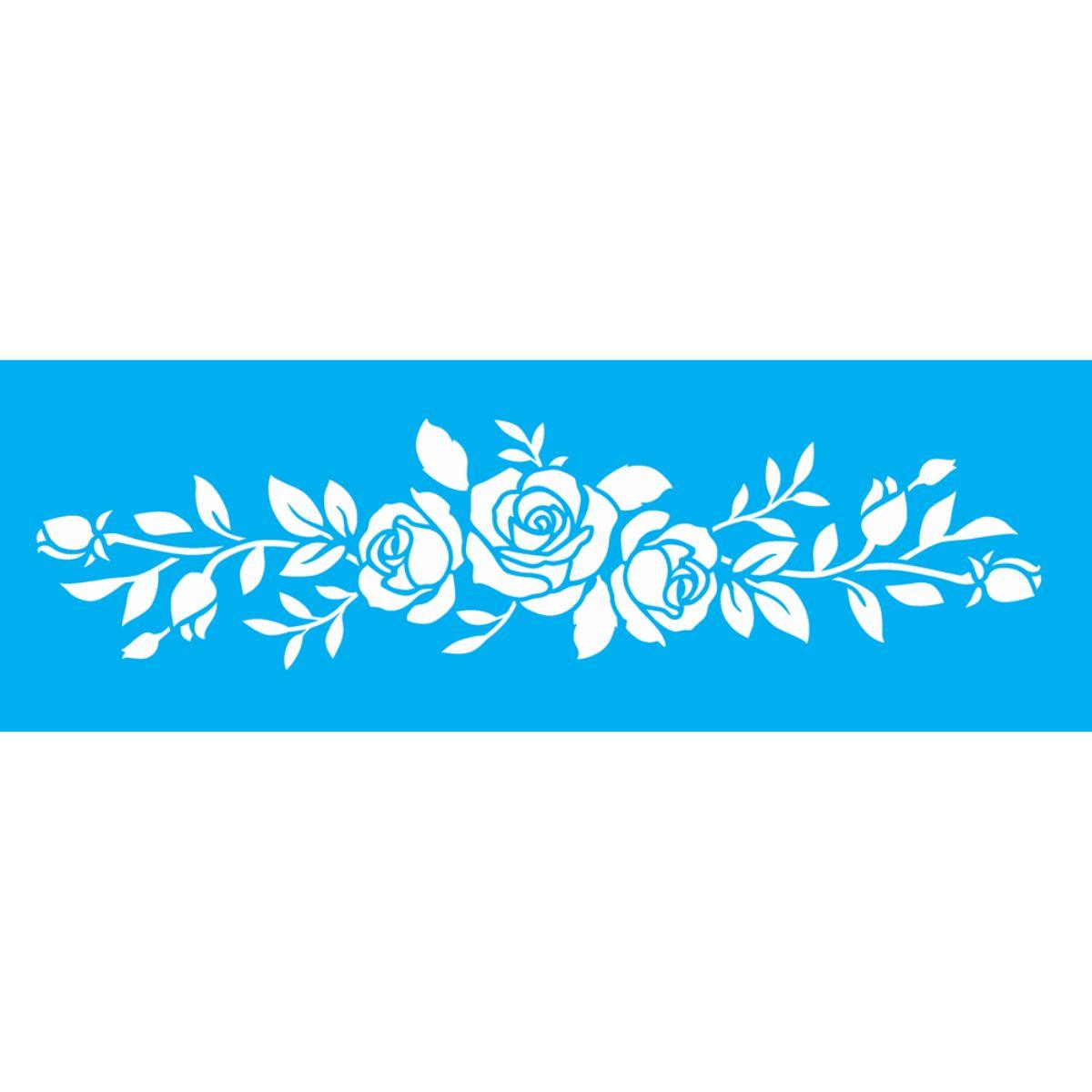 Stencil OPA 10x30 3463 Flores Rosas III - Palácio da Arte