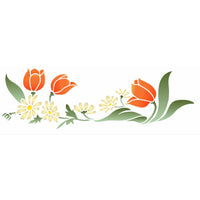 Stencil OPA 10x30 3464 Flores Tulipas III - Palácio da Arte