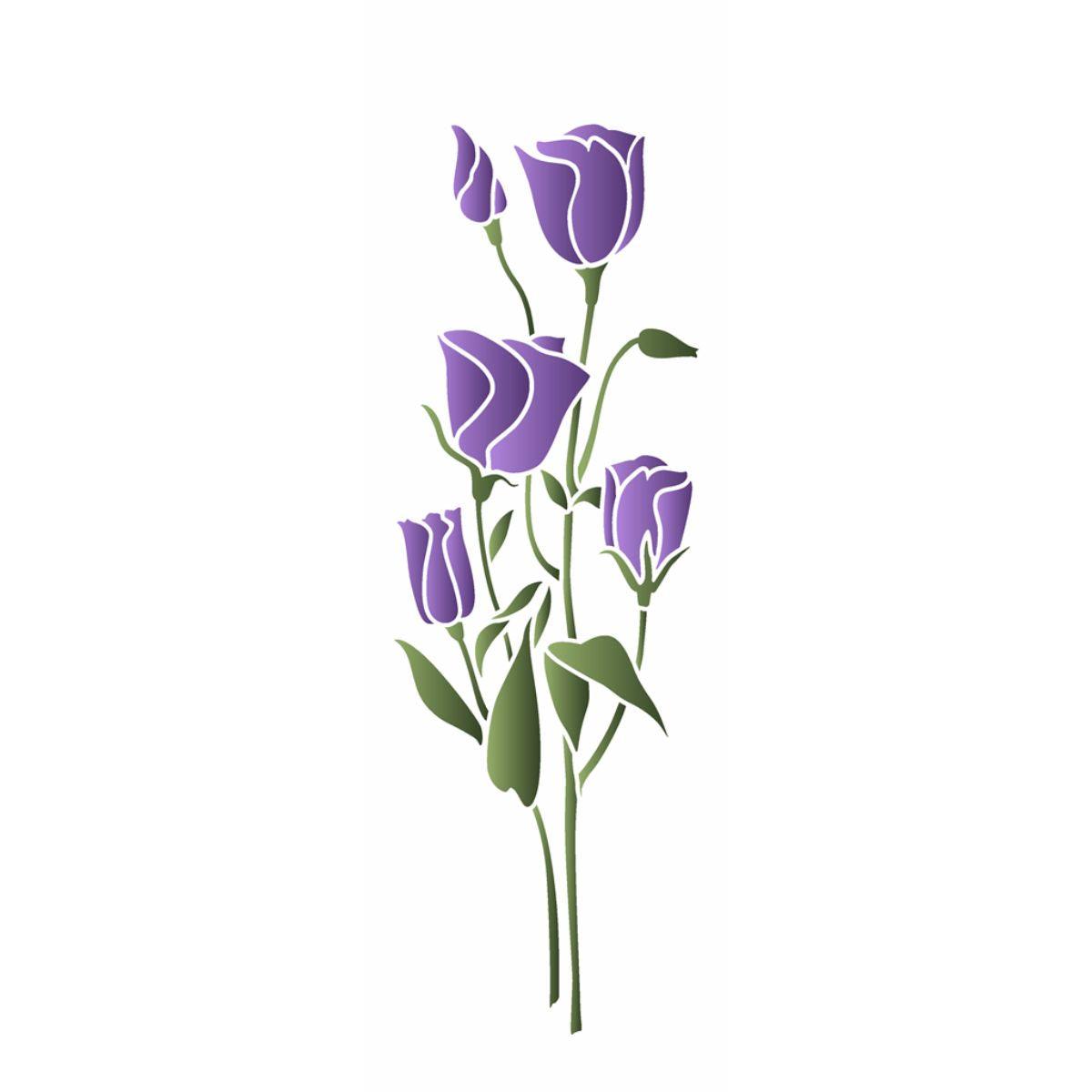Stencil OPA 10x30 3507 Flores Lisianthus - Palácio da Arte