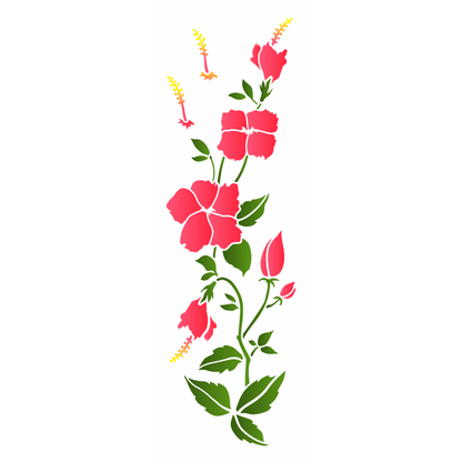 Stencil OPA 10x30 3533 Flores Hibisco III - Palácio da Arte
