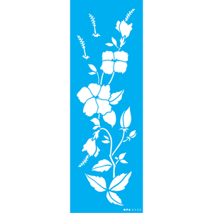 Stencil OPA 10x30 3533 Flores Hibisco III - Palácio da Arte