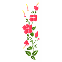 Stencil OPA 10x30 3533 Flores Hibisco III - Palácio da Arte