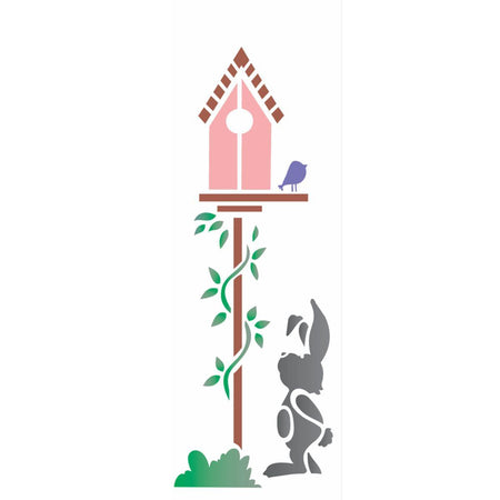 Stencil OPA 10x30 Páscoa 1891 Casa Passarinho e Coelho - Palácio da Arte