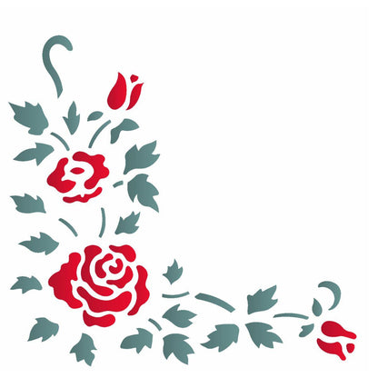 Stencil OPA 14x14 0983 Cantoneira Rosas - Palácio da Arte