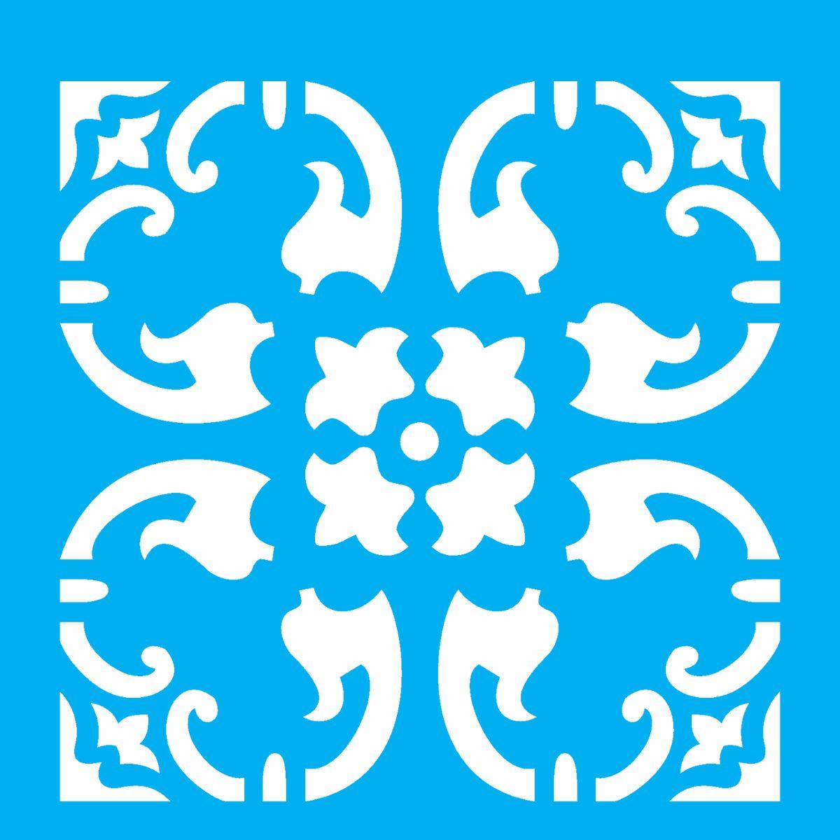 Stencil OPA 14x14 1365 Ladrilho Folha - Palácio da Arte