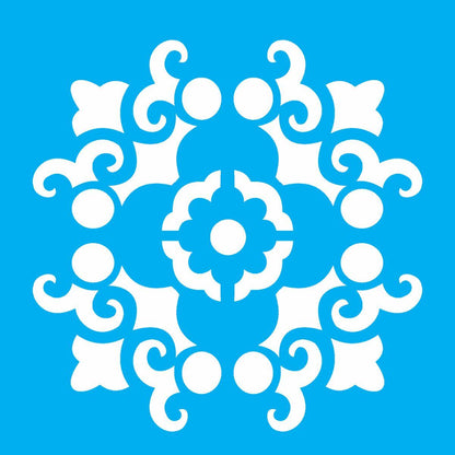 Stencil OPA 14x14 1738 Mandala Arabesco - Palácio da Arte