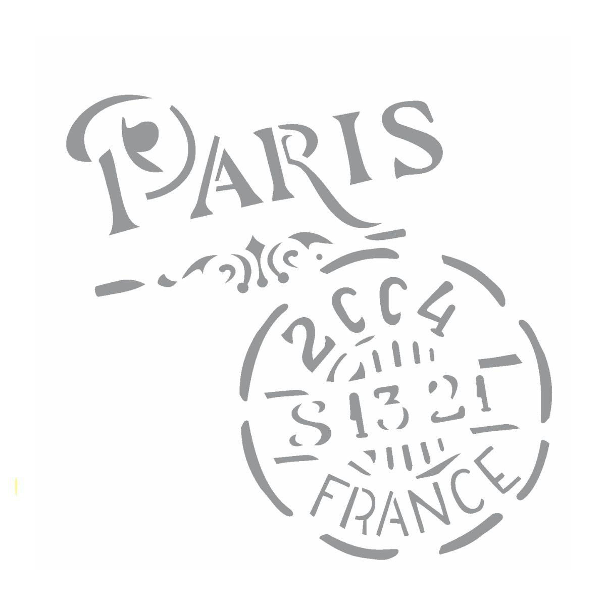 Stencil OPA 14x14 1742 Selo Paris - Palácio da Arte