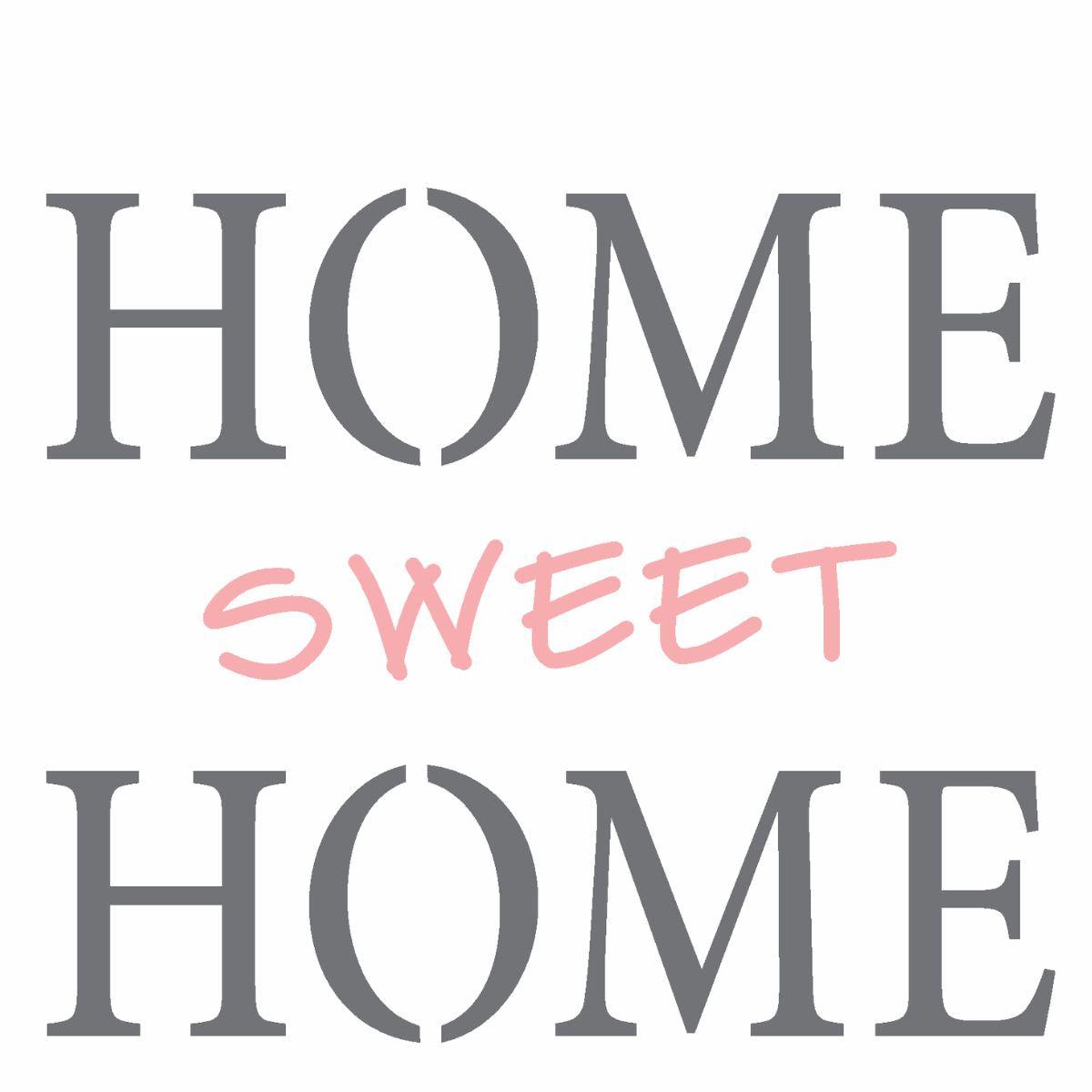 Stencil OPA 14x14 2337 Frase Home Sweet Home - Palácio da Arte