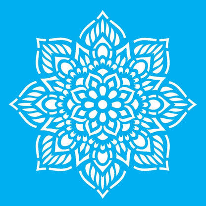 Stencil OPA 14x14 2693 Mandala Flor Oito Pontas - Palácio da Arte