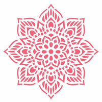 Stencil OPA 14x14 2693 Mandala Flor Oito Pontas - Palácio da Arte