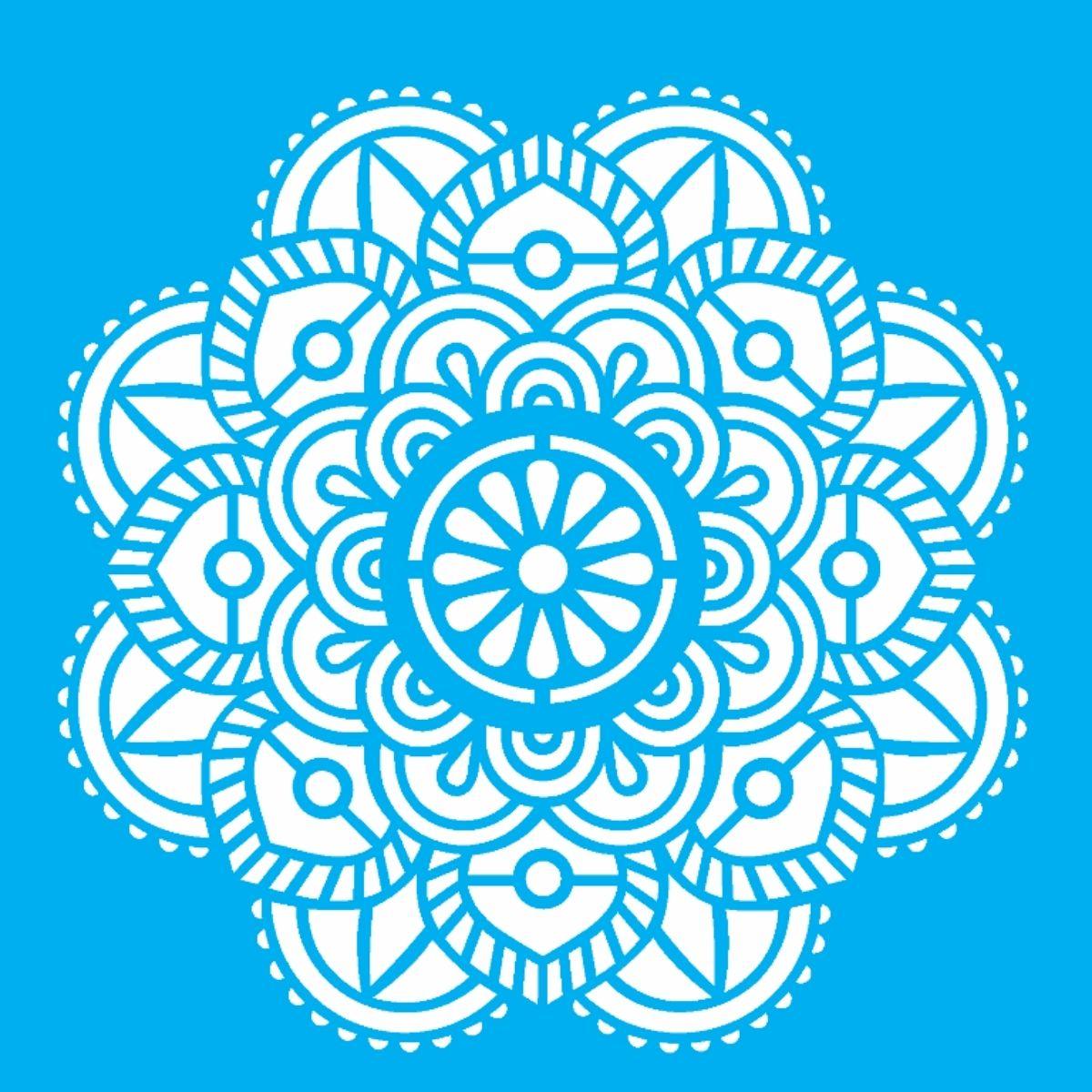 Stencil OPA 14x14 2695 Mandala Flor Vitral - Palácio da Arte