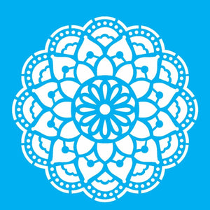 Stencil OPA 14x14 2696 Mandala Flor de Lotus - Palácio da Arte