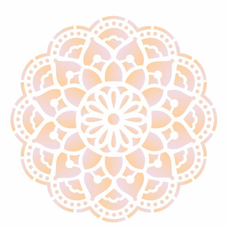 Stencil OPA 14x14 2696 Mandala Flor de Lotus - Palácio da Arte