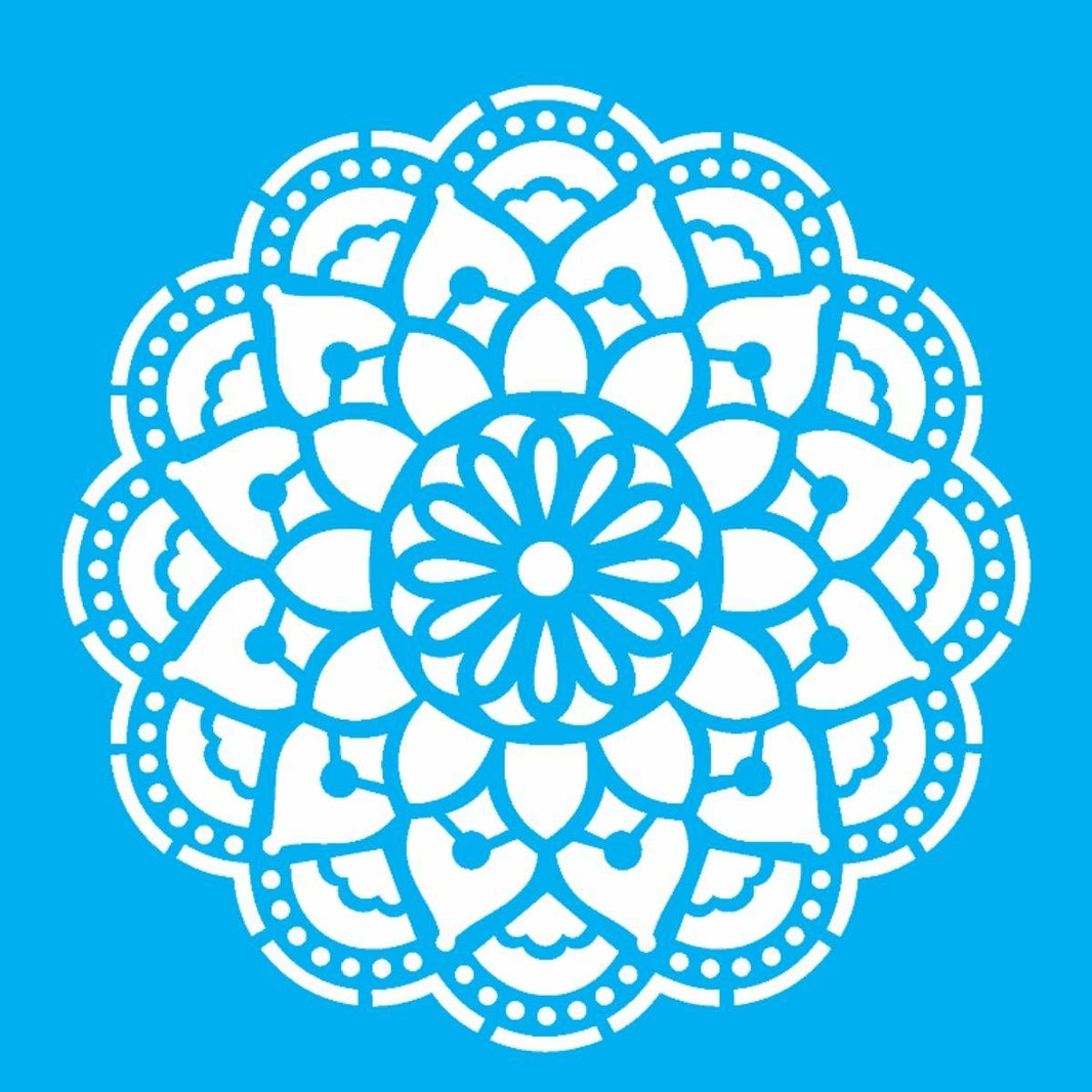 Stencil OPA 14x14 2696 Mandala Flor de Lotus - Palácio da Arte