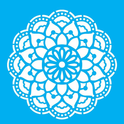 Stencil OPA 14x14 2696 Mandala Flor de Lotus - Palácio da Arte