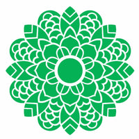 Stencil OPA 14x14 2697 Mandala Folhas - Palácio da Arte