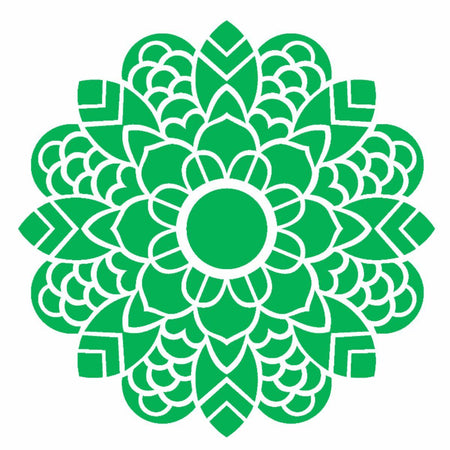 Stencil OPA 14x14 2697 Mandala Folhas - Palácio da Arte