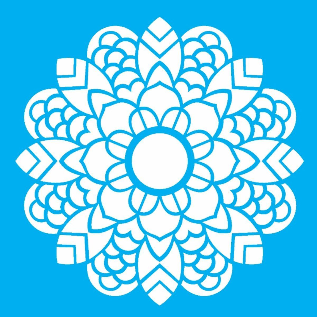 Stencil OPA 14x14 2697 Mandala Folhas - Palácio da Arte
