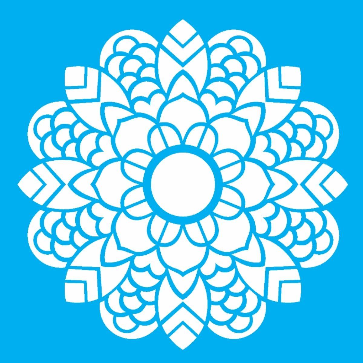Stencil OPA 14x14 2697 Mandala Folhas - Palácio da Arte