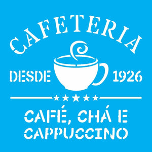 Stencil OPA 14x14 3049 Culinária Cafeteria - Palácio da Arte