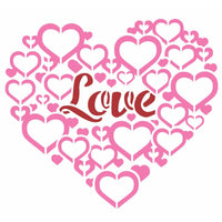 Stencil OPA 14x14 3084 Coração Love - Palácio da Arte