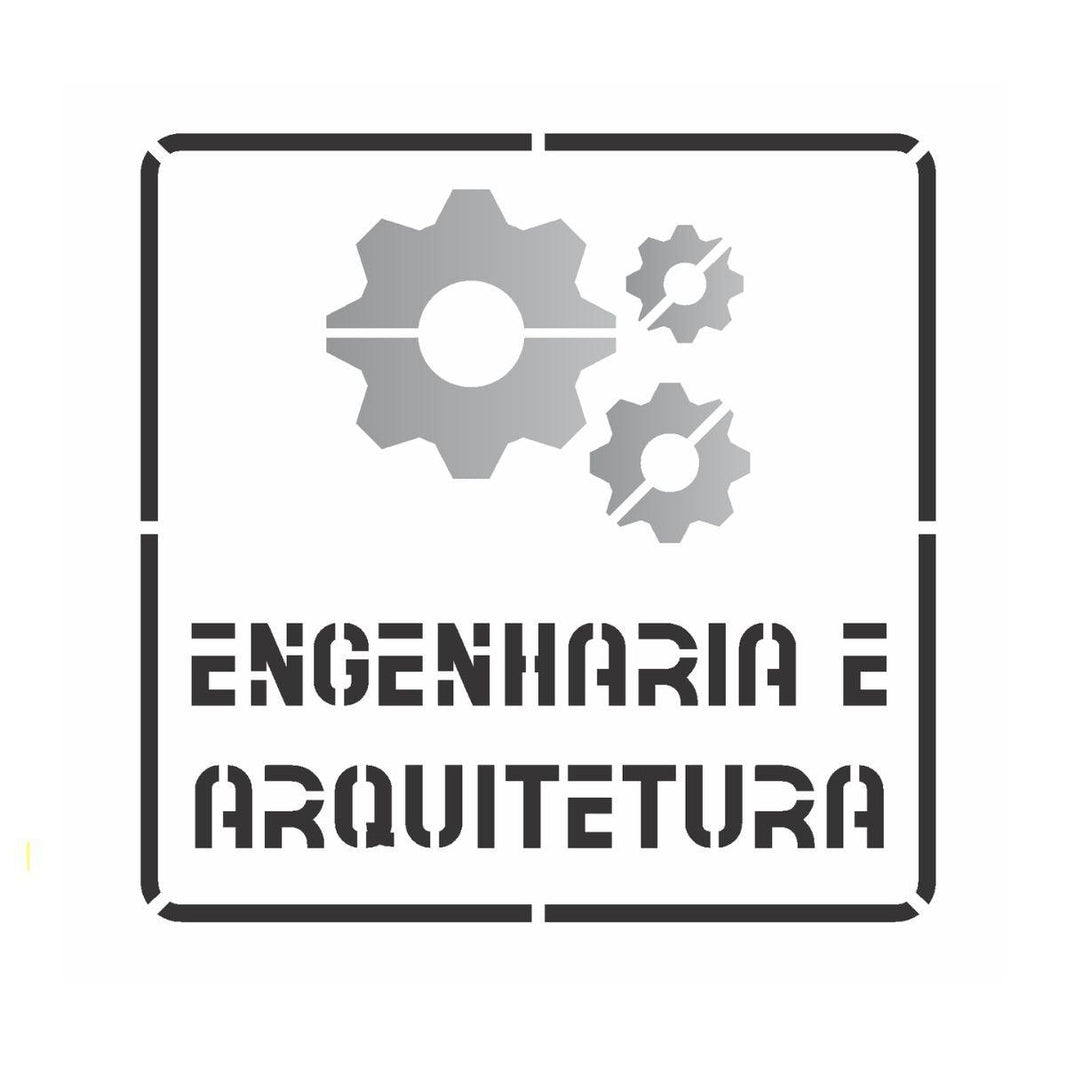 Stencil OPA 14x14 3091 Profissões Engenharia e Arquitetura - Palácio da Arte