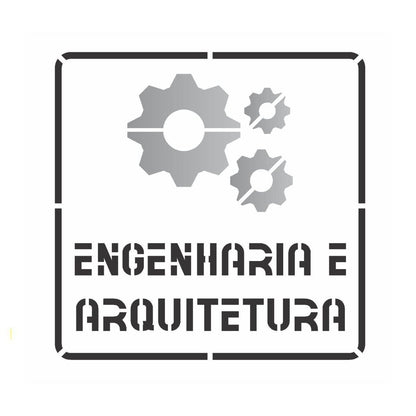 Stencil OPA 14x14 3091 Profissões Engenharia e Arquitetura - Palácio da Arte