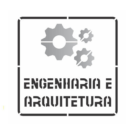 Stencil OPA 14x14 3091 Profissões Engenharia e Arquitetura - Palácio da Arte
