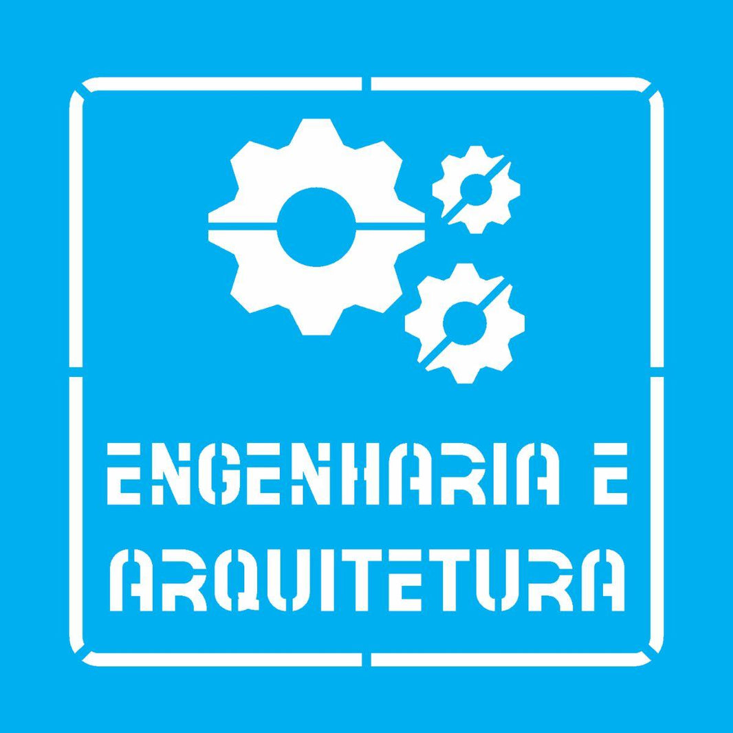 Stencil OPA 14x14 3091 Profissões Engenharia e Arquitetura - Palácio da Arte