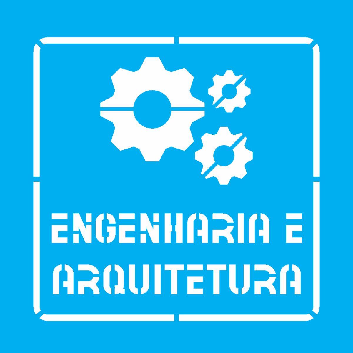 Stencil OPA 14x14 3091 Profissões Engenharia e Arquitetura - Palácio da Arte