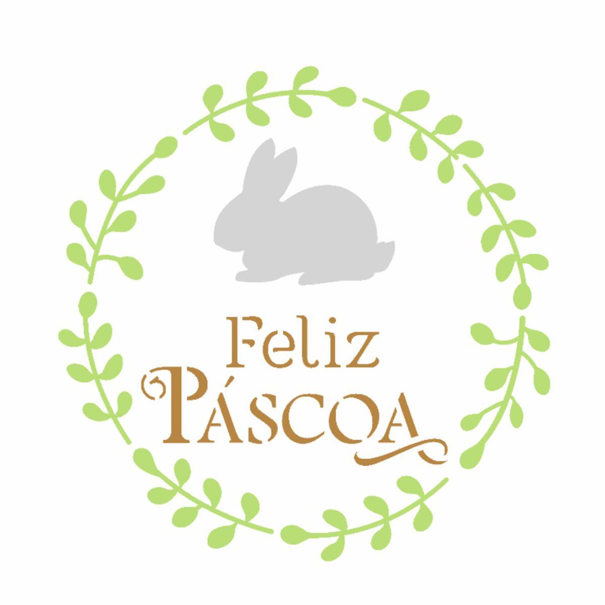 Stencil OPA 14x14 3480 Feliz Páscoa - Palácio da Arte