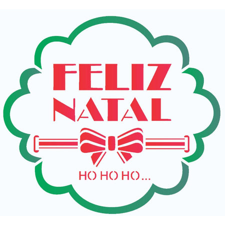 Stencil OPA 14x14 Natal 2111 Moldura Feliz Natal - Palácio da Arte