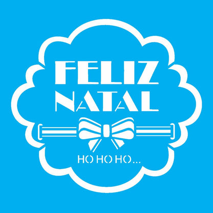 Stencil OPA 14x14 Natal 2111 Moldura Feliz Natal - Palácio da Arte