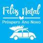 Stencil OPA 14x14 Natal 2998 Frase Feliz Natal Fusca - Palácio da Arte