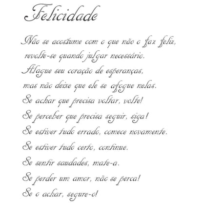 Stencil OPA 15x20 1150 Poema Felicidade - Palácio da Arte
