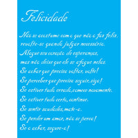 Stencil OPA 15x20 1150 Poema Felicidade - Palácio da Arte